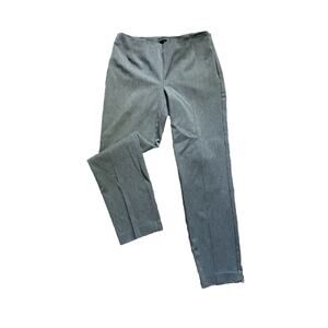 Talbots Refined Bi-Stretch Pant Charcoal Gray Size 8 side zipper flat front